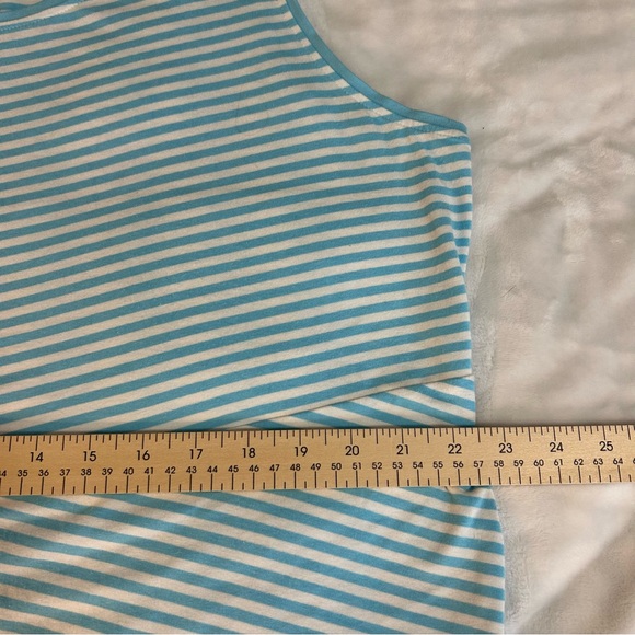 Chico’s Zenergy Pamela Aqua Striped Maxi Dress size 3 (XL/16) Athleisure - Picture 11 of 13